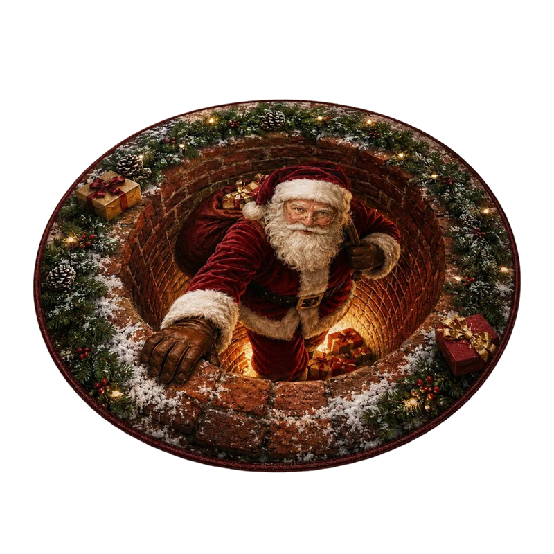 Ribili Christmas 3D Illusion Rug