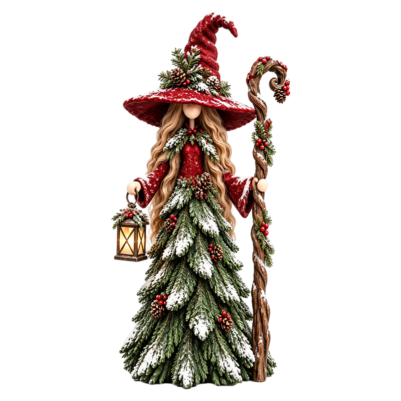 Fanyil Solstice Sisters Christmas Witch Figurines