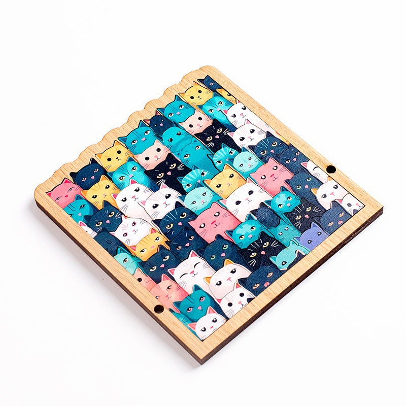 🐾Cat Shaped Tray Wooden Jigsaw Puzzle