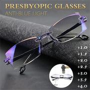 Sapphire High Hardness Anti Blue Light Intelligent Dual Focus Reading Glasses - Libiyi